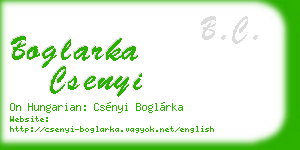 boglarka csenyi business card