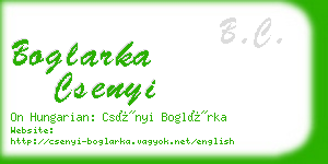 boglarka csenyi business card